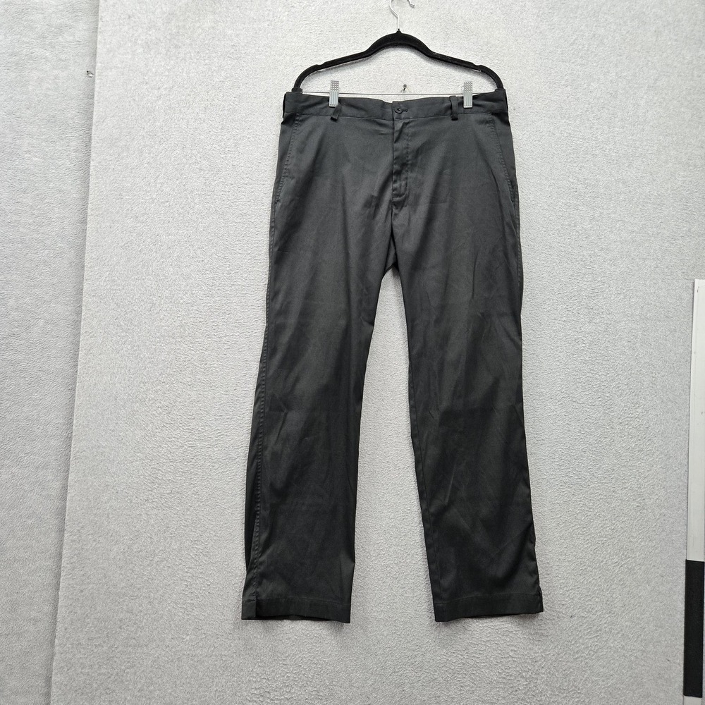 Nike Golf Men Pants 34X30 Black Embroidered Chino DRI-FIT Logo 29" Inseam